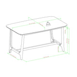 Walker Edison Mid-Century Modern Solid Wood Trestle Base Dining Table, 60 Inch, Walnut Walker Edison