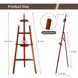 Stuelloaf Adjustable Wooden Painting Easel, Pine Art Easel Stand Hold up to 43'', Painting Canvas for Wedding Sign and Poster, Drawing for Adults, Begginners and Students, Walnut Stuelloaf