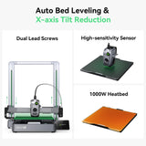 Creality Hi Combo Multicolor 3D Printer with CFS, 500mm/s High Speed Printing,Full-auto Leveling, Automatic Filament Reading, Fully Assemble, Silent Mode 3D Printers 10.24×10.24×11.81 inch Creality