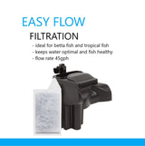 Koller Products Plastic 6-Gallon AquaView 360 Aquarium Kit for Tropical Fish, Betta Fish with LED Lighting and Power Filter Clear, 4-Piece Set Koller Products