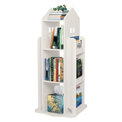 Nisorpa 360° Rotating Bookshelf - Freestanding Storage Organizer for Books and Toys - WoodArtSupply