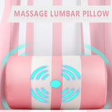 Ferghana Gaming Chairs with Footrest,Computer Game Chair,Massage Gaming Chairs,Christmas,Xmas Gift,PC Gaming Chairs for Adults Teens for Gaming Live Streaming Room(Pink,Racing Version) Ferghana