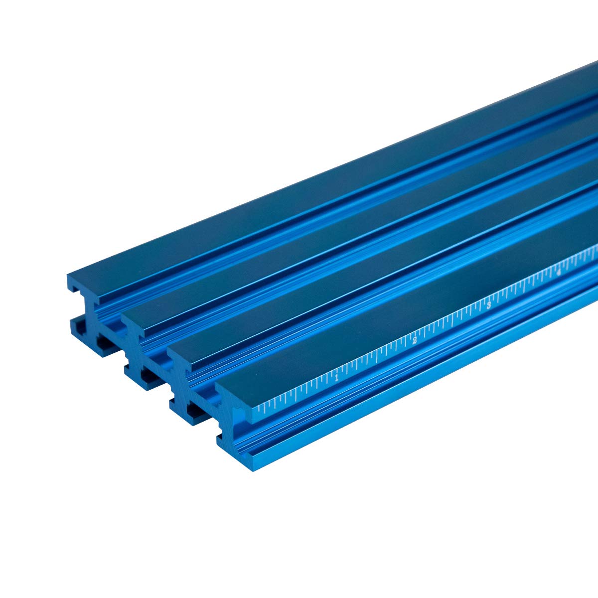 POWERTEC 71489 Multi T-Track Fence with Laser Measure Left to Right, 3” High x 24" Long Multi Track POWERTEC