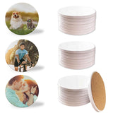 Sublimation Blanks Drink Coasters Round Ceramic Absorbent Coasters for Tabletop Protection, DIY Crafts, Painting, and Home Decor（24） Bovnobca