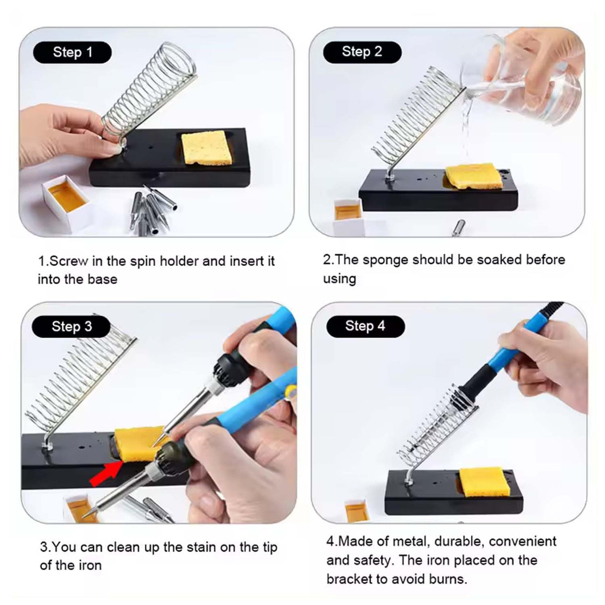 Electric Sodering Iron Kit set 110V 60W Adjustable Temperature Soldering Iron Digital Multimeter 5pcs Soldering Tips Solder Wire Stand, Desoldering Pump Tweezers Welding Tool Screwdriver wire stripper daGodtech