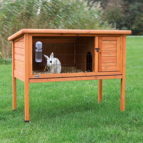 TRIXIE natura Elevated Rabbit Hutch, Single Hutch, for Rabbits or Guinea Pigs, Large