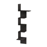 Furinno Rossi Wall Mounted Shelves, 5-Tier Rectangle, Espresso/Black Furinno