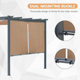 Masyardi 12 x 12 Ft Outdoor Aluminum Pergola, Retractable Canopy & 2 Sides Shades for Patio Backyard Garden Deck Masyardi