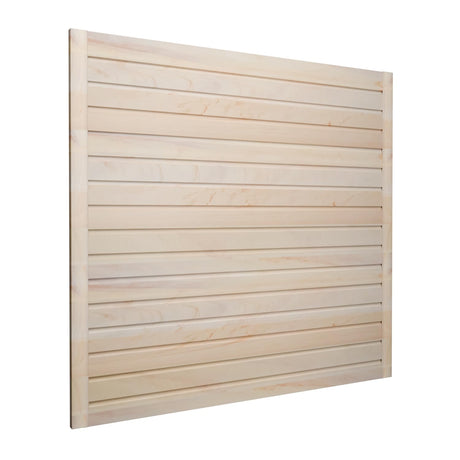 4-Pack Heavy-Duty PVC Slatwall Panels – 12” x 48” Wood Grain Finish – Weather-Resistant Wall Organizer for Garage, Workshop, Retail Display & Storage Systems WISDOMFUR