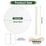 Ickimee 10 Pcs 12" Round Sublimation Door Hanger Blanks, Unfinished Metal Aluminum Circle Blanks for Sublimation Printing, Christmas Wall Hanging Ornaments, Welcome Door Sign with Rope for Heat Press Ickimee