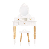 Le Toy Van - Wooden Vanity Table with Vanity Mirror and Vanity Chair - Bedroom Furniture - Victorian Style Oval Dressing Table Mirror - Desk with Le Toy Van