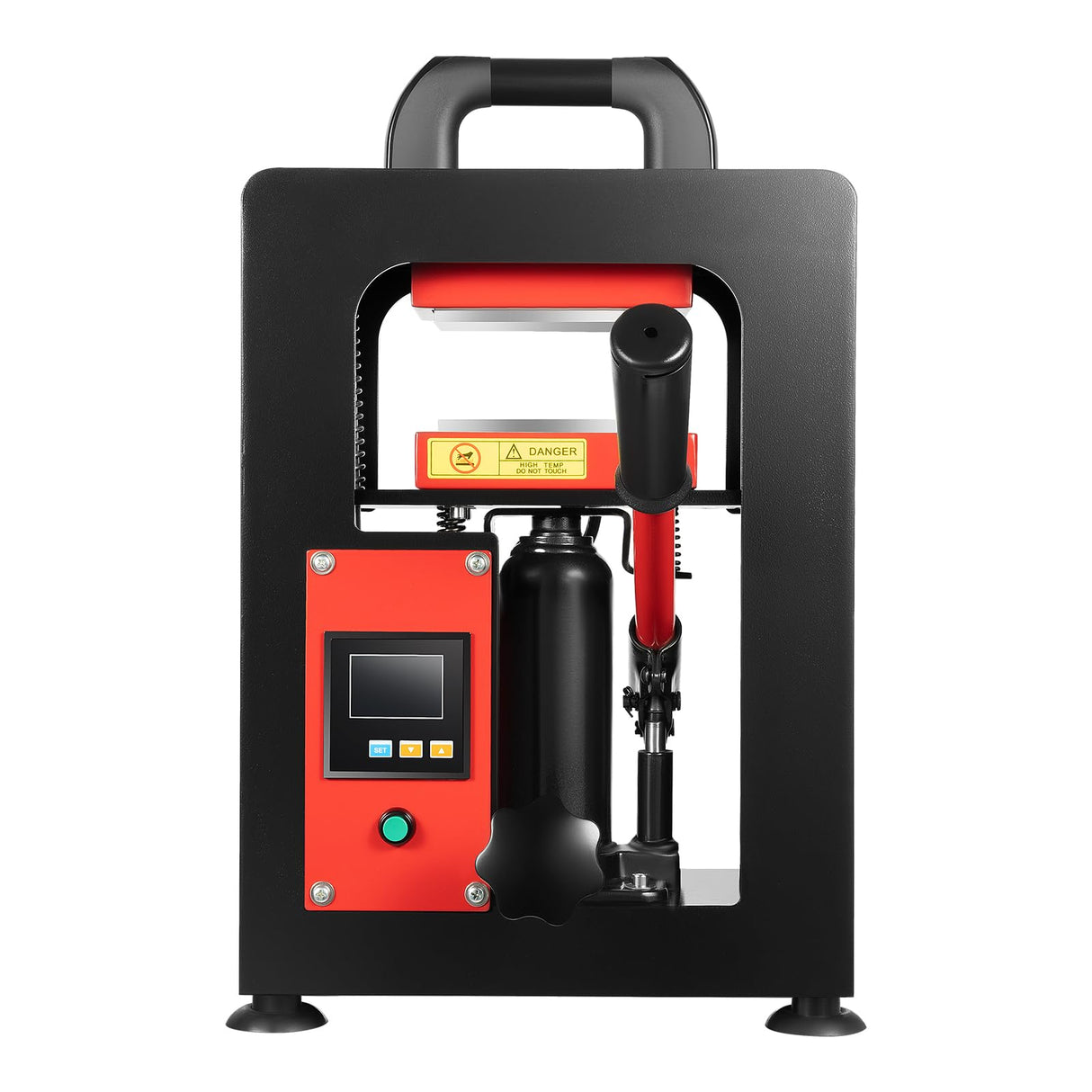 Dodoam 5 Ton Hydraulic Heat Press Machine,110V 900W Dual Plates Heating Presser 2.4 * 4.7 Inch Heat Press Plates Digital Display,with Digital Timer,for PU Pressing Oil Printing Textiles Dodoam