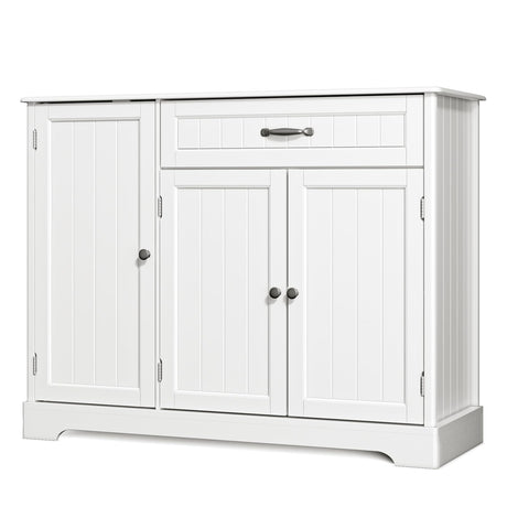 Gizoon Kitchen Sideboard Buffet Cabinet with Storage Small Coffee Bar Cabinet with Drawer, Kitchen Pantry Storage Cabinet with Door and Shelves for Bathroom and Living Room Gizoon