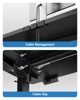 HUANUO 40" x 24" Electric Standing Desk Adjustable Height, 4 Memory Height Settings, Headphone Hook, Cable Manager, Sit Stand Up Desk for Home Office & Computer Workstation, Black HUANUO