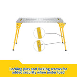 Asypets Asypets Welding Table - 1000LBS Capacity, Folding Workbench with Wheels, 46x18 Inch Adjustable Height, 3 Tilt Angles, Portable Fixture Table for Garage, Shop, Home AsyPets