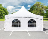 TentandTable 8' x 20' Premium Window Sidewall for Commercial Outdoor High Peak Frame Party & Pop Up Canopy Tents, 16 oz PVC White Vinyl, Single Cathedral Style Side Wall, Wall Only, Tent Not Included TentandTable