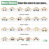 4 Pieces Retro Painted Small Flowers Needle Minder，Magnetic Pin Holder for Cross Stitch, Needlework and Embroidery Accessories，Magnetic Needle Nanny WoodArtSupply