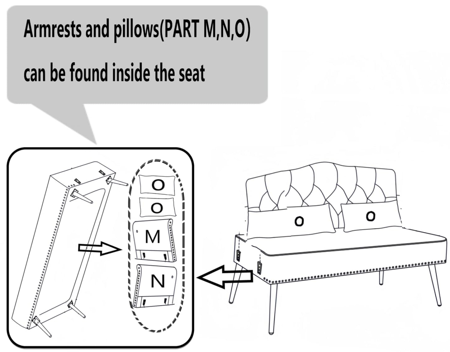 Small Velvet Loveseat Sofa with Gold Metal Legs,55-inch Modern Sofa Couch with 2 Side Pockets,Couch with Tufted Backrest for Living Room Bedroom Office (Beige)