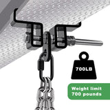 SELEWARE Heavy Duty Steel Beam Clamp, Heavy Bag Mount, Punching Bag Hanger Heavy Duty Holder for Boxing, Muay Thai and MMA Training (with Carabiner) SELEWARE