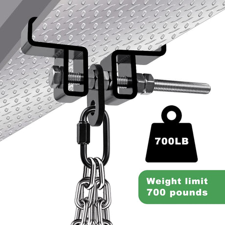 SELEWARE Heavy Duty Steel Beam Clamp, Heavy Bag Mount, Punching Bag Hanger Heavy Duty Holder for Boxing, Muay Thai and MMA Training (with Carabiner) SELEWARE