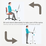 KOUPA Adjustable Height Standing Desk, Writable Tempered Glass Desktop with Eraser, 360° Flip, Wheels – Ideal for Small Spaces and Home Offices, 24 in, White(Adjustable Height: 32-47 in) KOUPA