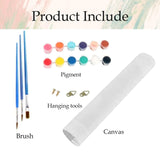 Skyboda DIY Woman and Car Paint by Numbers Kit for Adults, Paint by Numbers kit On Canvas for Beginners DIY Oil Painting Kits for Home Wall Decor 12x12inch Skyboda