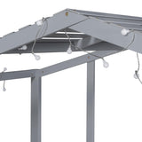 Merax Twin Loft Bed with Slide for Boys & Girls, Wood House Style with Blackboard & Light Strip, Grey Merax