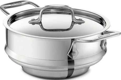 All-Clad Specialty Stainless Steel Universal Steamer for Cooking 3 Quart Food Steamer, Steamer Basket Silver All-Clad