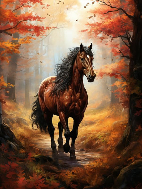 Zariocy Paint by Numbers Kits for Adults -Animals DIY Oil Paintings Canvas Acrylic Paint Set - Horse Paint by Numbers Kit for Beginners and Ideal for Home Decor 16x20 inch-356 Zariocy