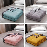 Duvet Quilt Comforter for All Seasons - Single Bedding, Cotton Blend, Soft and Pleasantly Warm, Machine Washable,Grey,140x200cm Generic
