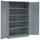 Global Industrial Assembled Storage Cabinet, 48x24x78, Gray Global Industrial