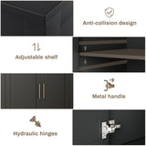 MAMIZO 53" Kitchen Island with Storage, Kitchen Cart W/Tilt Out Trash Can Holder & Solid Wood Top, Breakfast Bar W/3-Layer Side Shelf, Large Storage Cabinet W/Adjustable Shelve, Spice Rack, Drawers MAMIZO