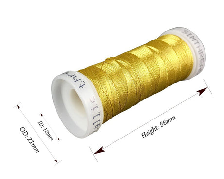 Simthreads 6 Assorted Colors Metallic Machine/Hand Embroidery Thread 200 Yards Ea for Janome Brother Pfaff Babylock Singer Bernina Husqvaran & Most Home Embroidery Machines Special Embroidery Designs Simthread