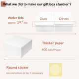 Mcfleet Gift Boxes with Lids 10x10x5 Inches 10 Pack Bridesmaid Proposal White Cardboard Gift Box for Presents, Christmas, Wedding, Graduation, Holiday, Birthday Craft Present Packaging Mcfleet