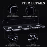 AHANDMAKER 2 Pack Acrylic Wine Glass Holders Wall Mounted, Clear Wine Glasses Display Rack, Champagne Wall Holder, Under Cabinet Wine Glass Storage Shelves, for Kitchen Bar Restaurant AHANDMAKER