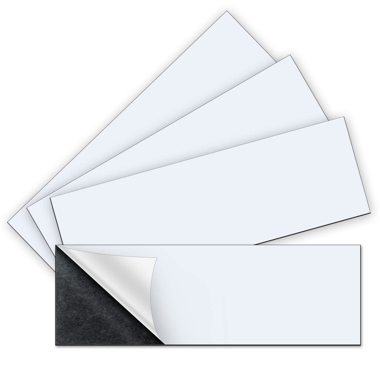 tonhui 4Pcs 12" X 4" Bumper Sticker Magnets, Flexible Magnetic Bumper Sticker Sheet with Self Adhesive, Turn Any Decal Into a Magnet tonhui