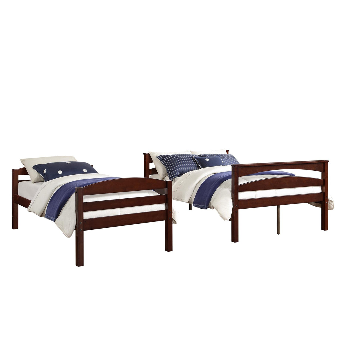 DHP Brady Twin over Full Bunk Bed Frame in Espresso - Space-Saving Design for Kids and Guests DHP