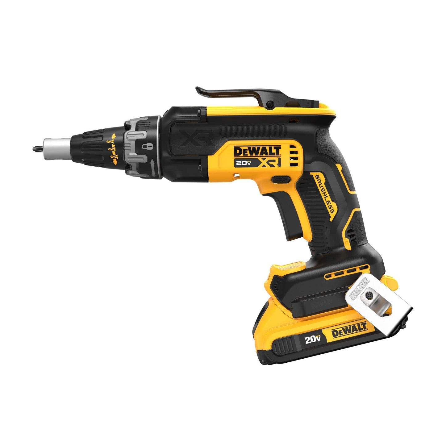 DEWALT 20V Max Drywall Screwgun with (2) 2Ah Batteries and Charger (DCF630D2) - WoodArtSupply