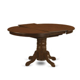 East West Furniture KET-ESP-TP Kenley Dining Room Table - an Oval Solid Wood Table Top with Butterfly Leaf & Pedestal Base, 42x60 Inch, Espresso East West Furniture
