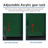 COMSREV Single Handgun Pistol Revolver Gun Display Case Wall Mount Lockable Black Felt Wood Cabinet w/ 98% UV Protection Acrylic Clear Door Gun Shadow Box Stand Rack Holder COMSREV