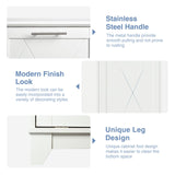 FiveWillowise Tilt Out Trash Cabinet, Kitchen Trash Can Cabinet w/Negative ion and deodorizing Function, Dog Proof 20 Gallon Garbage Can Cabinet for Kitchen, Bathroom, Living Room, White FiveWillowise