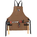 WOLVERINE Guardian Cotton Work Apron Durable & Comfortable for the Hardest Workers with Reinforced Pockets, Cross Strap Support and Quick Access Chest Pocket Brown WOLVERINE