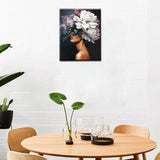 Tucocoo Lady Head Flower Picture Paint by Numbers for Adults - Modern Style Oil Painting Set - Fashion Acrylic Figure Without Frame - 16''W x 20''H Tucocoo