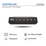 FLEXISPOT EN1 Bamboo Standing Desk 48 x 24 Inches Whole-Piece Curved Natural Bamboo Desktop Ergonomic Electric Sit Stand Up Desk Memory Controller (White Frame + 48" Bamboo Top, 2 Packages FLEXISPOT