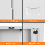 Coolsun Metal Storage Cabinet, Garage Storage Cabinet with Doors and 2 Adjustable Shelves, 36" White File Cabinet, Locking Cabinet for Home,Garage,Office,School (White, 36 inch) Coolsun