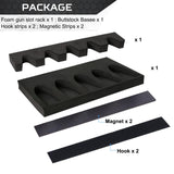 OCQOTAT Foam Gun Rack With Buttstock Base 1 Set, High Density Foam 5 Rifle Rack And Buttstock Holder With Magnetic Strip Hook For Gun Safe Accessory Storage Weapons Gun Safe Rack With Foam Padding OCQOTAT