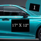 OUCPC Black Blank Car Magnets with 40 mils, 1 Pack 17” x 12” Car Magnets and Decals, Rounded Corners Car Door Magnets, Magnet for Car to Advertise Business, Prevent Car Scratches & Dents OUCPC