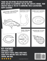 NFL Logos Coloring Book: Unwind with Sports Coloring Pages and Team Logo Designs for All Ages to Enjoy Majosta