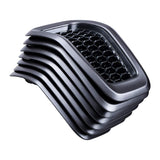 Astra Depot 7pcs Matte Black Mesh Honeycomb with Retro Gray Dark Ring Front Grille Grill Inserts Covers Compatible with 2014-2018 Jeep Cherokee Astra Depot