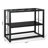 VOWNER 40-50 Gallon Fish Tank Stand - Metal Aquarium Stand, 36.6" x 18.5" x 29.5" Adjustable Heavy Duty Reptile Tank Stand, Adjustable 2-Tier Fish Tank Rack Shelf for Home Office, Tank not Included VOWNER